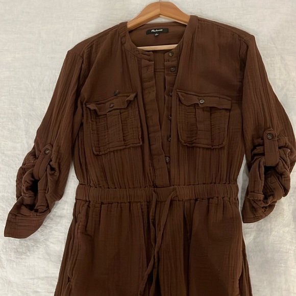 MADEWELL Women's Brown Full Length Jumpsuit Size 2 - Picture 2 of 4